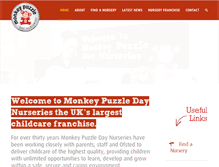 Tablet Screenshot of monkeypuzzledaynurseries.com